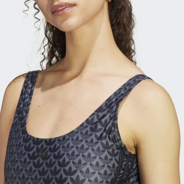 Maillot De Bain 3 Bandes Originals Monogramme Noir Adidas
