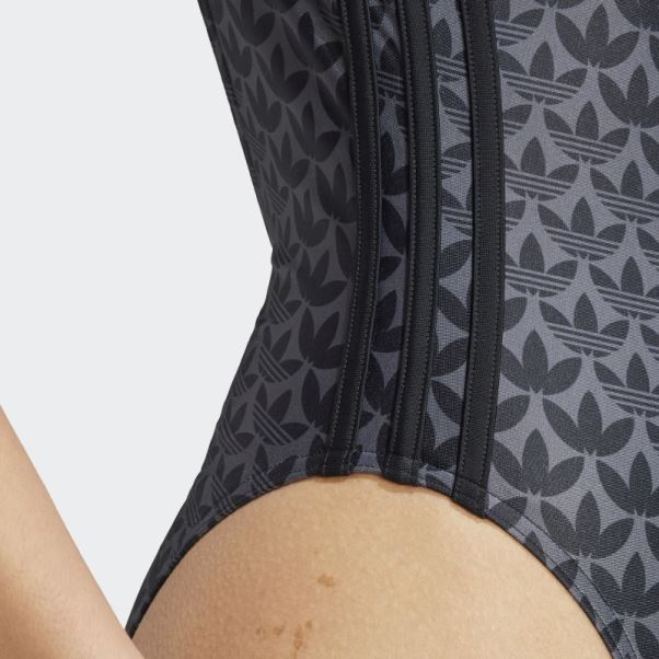 Maillot De Bain 3 Bandes Originals Monogramme Noir Adidas