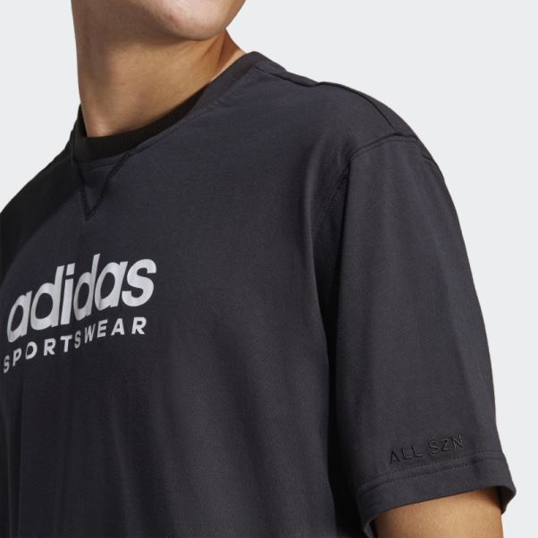 T-shirt Graphique Adidas All Szn Noir