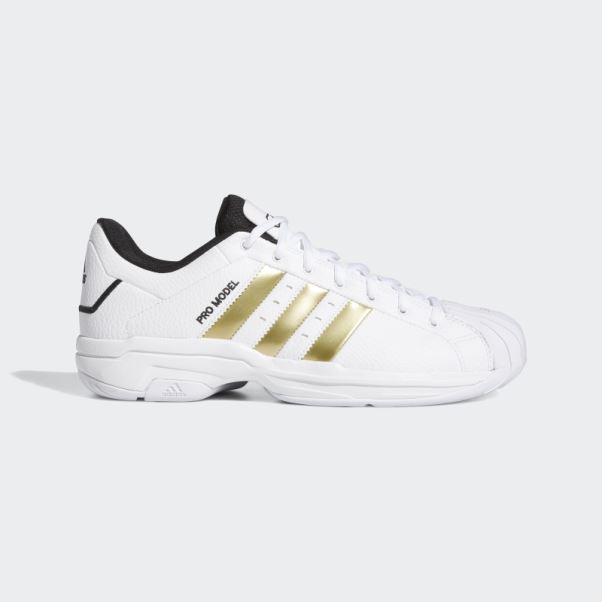 Adidas Pro Model 2g Low Chaussures Or Métallique