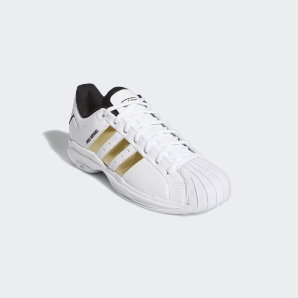 Adidas Pro Model 2g Low Chaussures Or Métallique