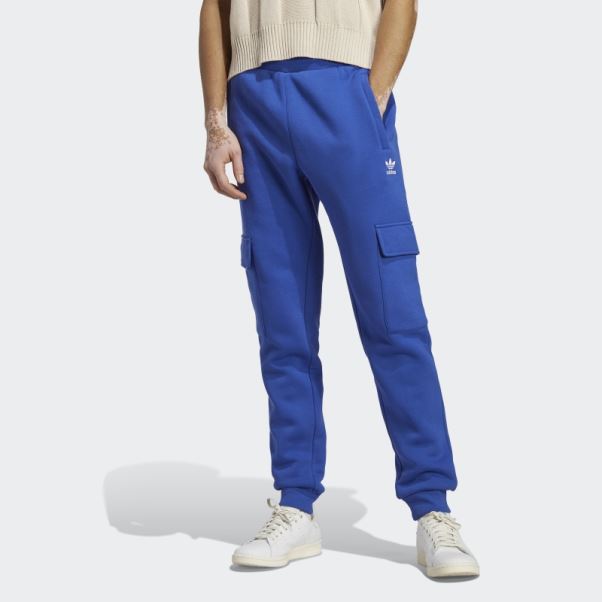 Adidas Pantalon De Jogging Cargo Trefoil Essentials Bleu
