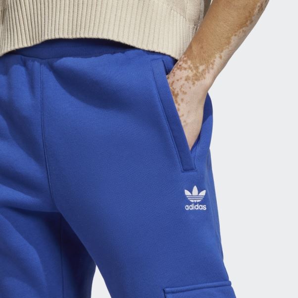 Adidas Pantalon De Jogging Cargo Trefoil Essentials Bleu