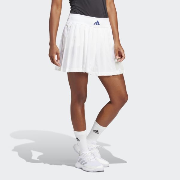 Jupe Plissée Clubhouse Premium Classic Tennis Blanc Adidas