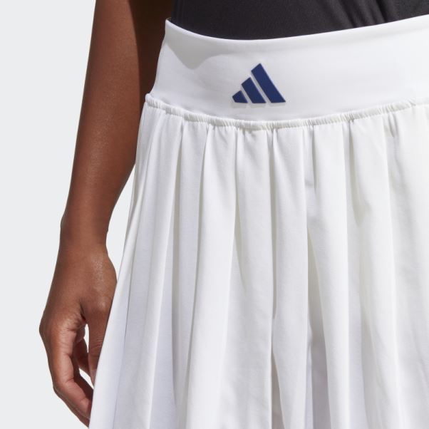 Jupe Plissée Clubhouse Premium Classic Tennis Blanc Adidas