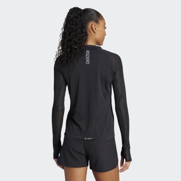 Adidas Adizero Running Haut Manches Longues Noir