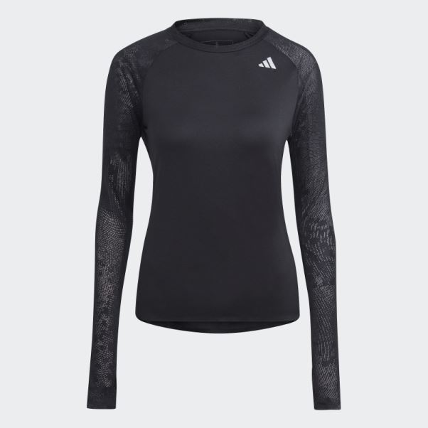Adidas Adizero Running Haut Manches Longues Noir