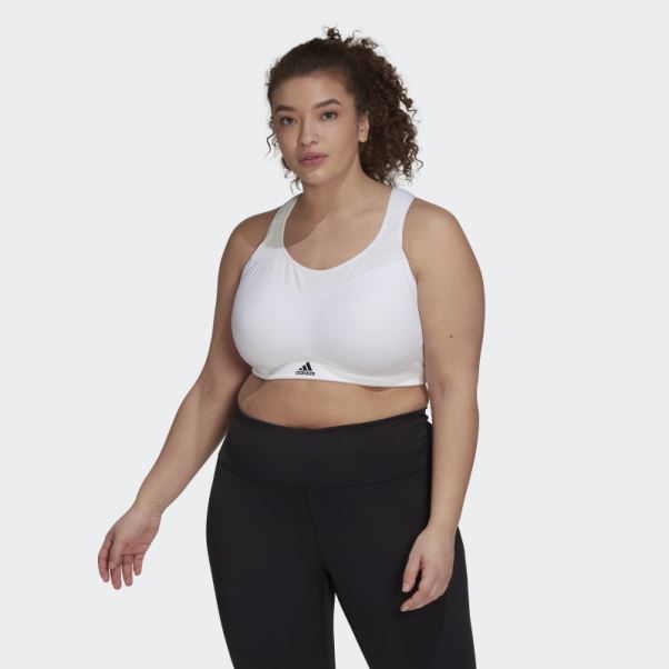 Soutien-gorge à Maintien élevé Adidas Tlrd Impact Training (taille Plus) Blanc Chaud