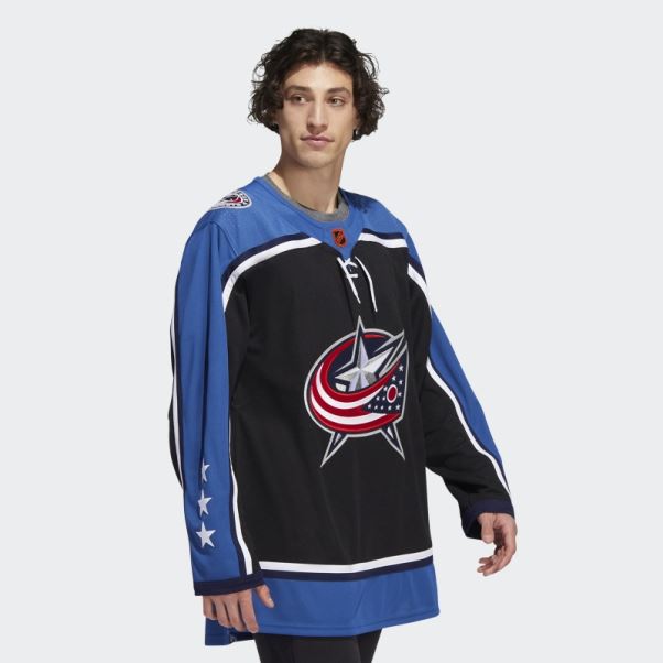 Vestes Bleu Authentique Reverse Retro Wordmark Jersey Noir Adidas