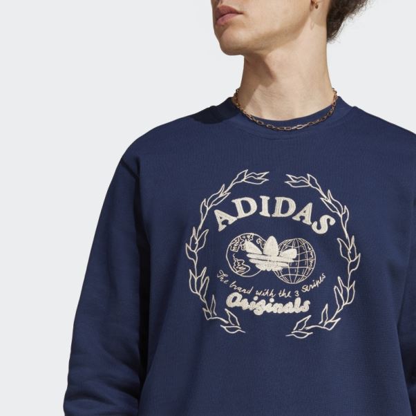 Sweat Adidas Graphics Archive Crew Indigo Nuit