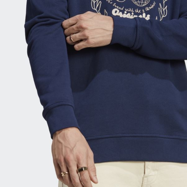 Sweat Adidas Graphics Archive Crew Indigo Nuit