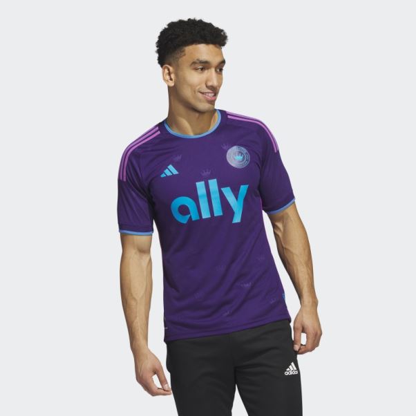 Maillot Authentique Extérieur Charlotte Fc 23/24 Adidas Violet Foncé