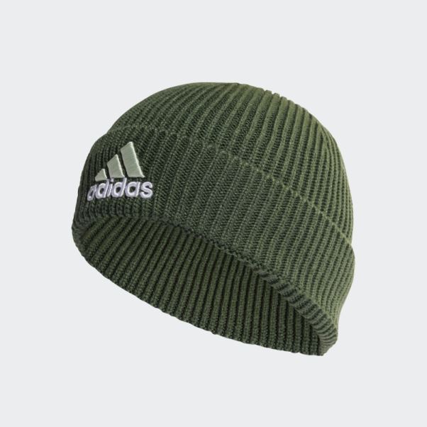 Bonnet Logo Bicolore Adidas Vert Oxyde