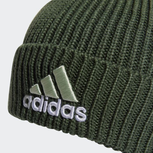 Bonnet Logo Bicolore Adidas Vert Oxyde