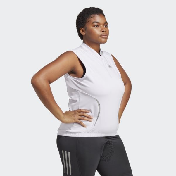 Le Haut De Cyclisme Sans Manches (taille Plus) Adidas Silver Dawn