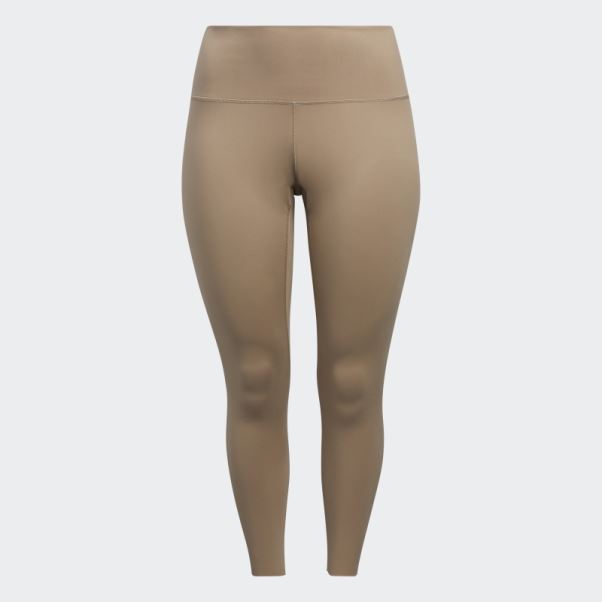 Legging Adidas Yoga Luxe Studio 7/8 Marron Crayeux (grande Taille)