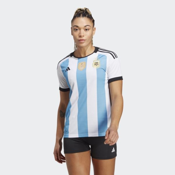 Maillot Domicile Argentine 22 Gagnants Femme Adidas Blanc