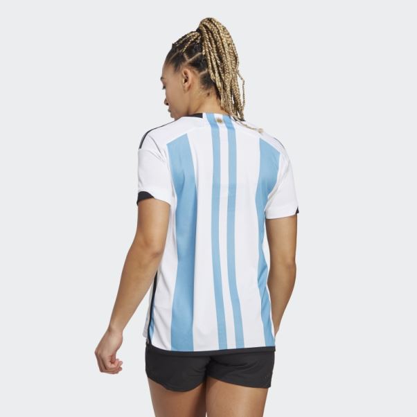 Maillot Domicile Argentine 22 Gagnants Femme Adidas Blanc