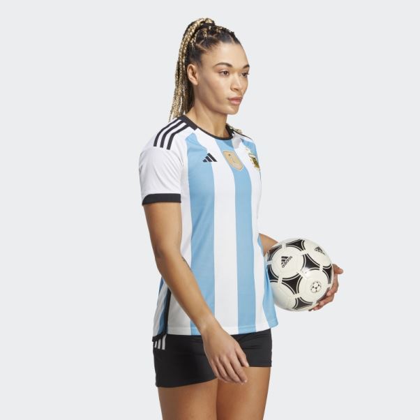 Maillot Domicile Argentine 22 Gagnants Femme Adidas Blanc