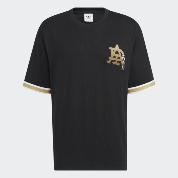 T-shirt à écusson Collégial Moderne Adidas Noir