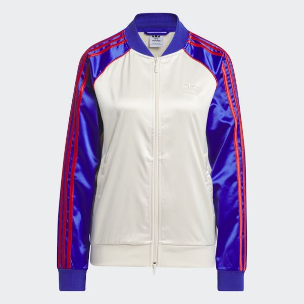 Veste De Survêtement Adidas Satin Sst Blanc