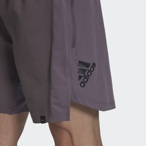 Adidas Short D'entraînement En Cordura Gris Trace