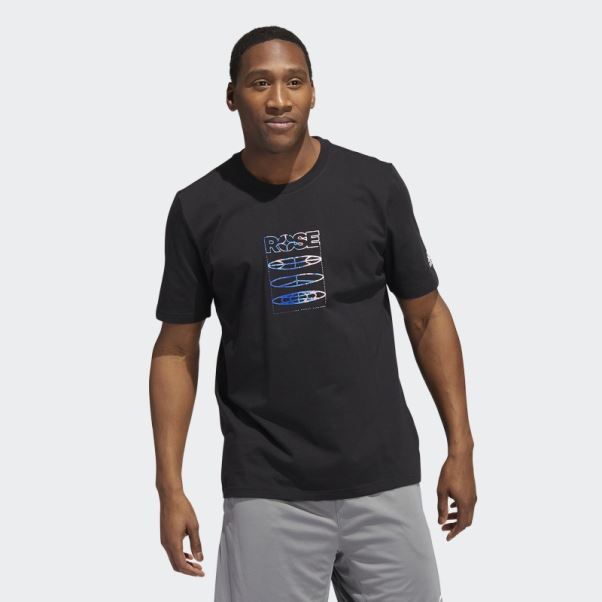 T-shirt Rose Adidas Noir
