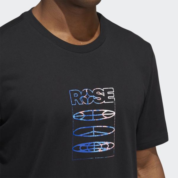 T-shirt Rose Adidas Noir