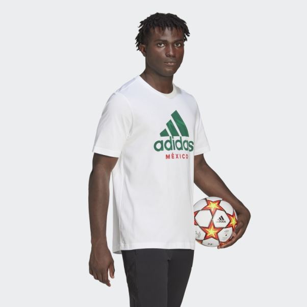 Tee Shirt Graphique Mexico Blanc Adidas