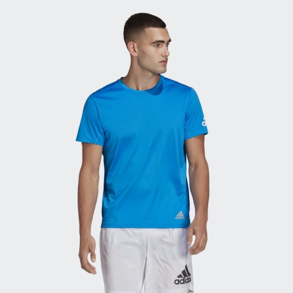 T-shirt Run It Bleu Rush Adidas