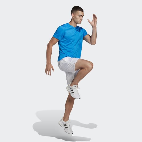 T-shirt Run It Bleu Rush Adidas