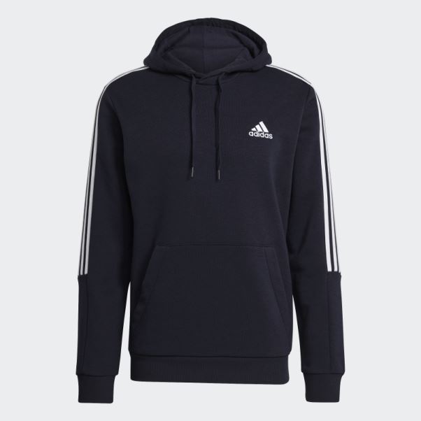 Sweat à Capuche Adidas Essentials Fleece Cut 3-stripes Encre