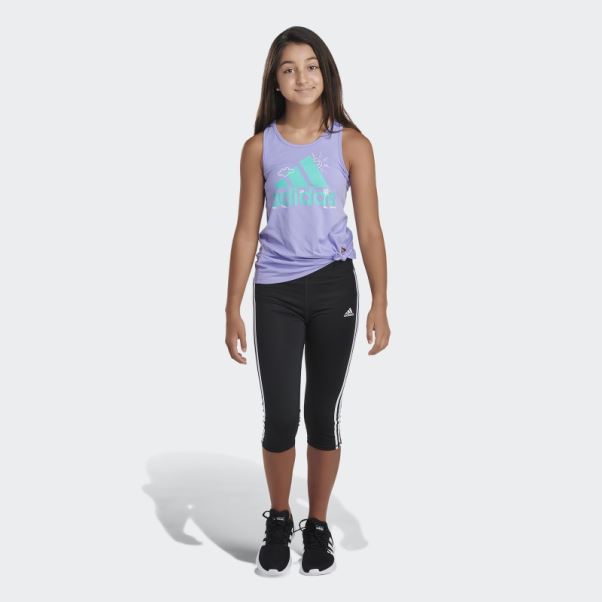 Débardeur Noué Sur Le Devant Violet Clair Adidas
