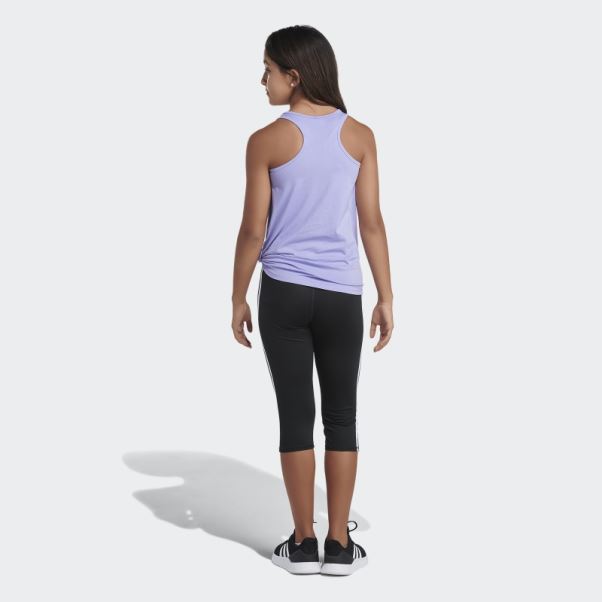 Débardeur Noué Sur Le Devant Violet Clair Adidas