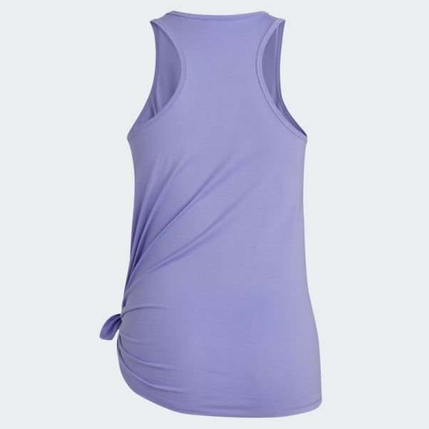 Débardeur Noué Sur Le Devant Violet Clair Adidas