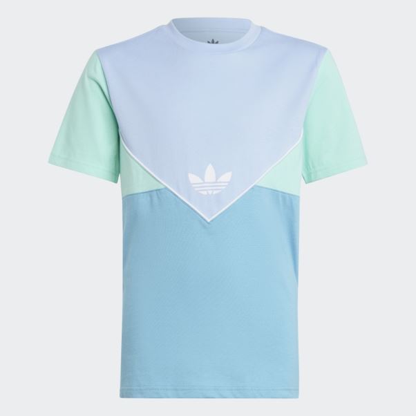 Tee Shirt Adicolor Adidas Bleu Aube