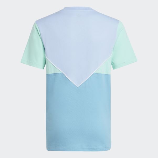 Tee Shirt Adicolor Adidas Bleu Aube