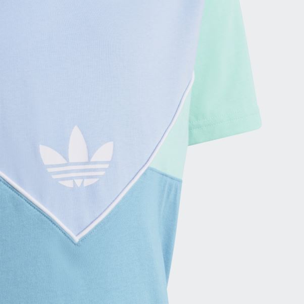 Tee Shirt Adicolor Adidas Bleu Aube