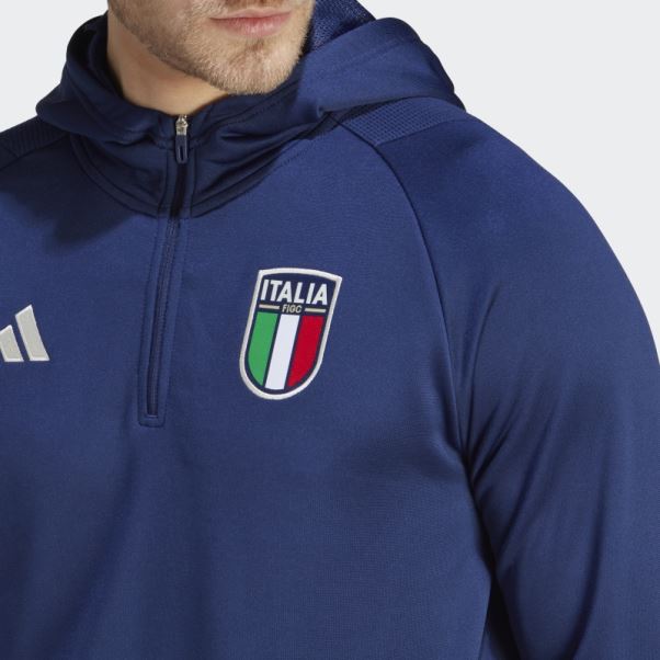 Italy Tiro 23 Sweat à Capuche Bleu Foncé Adidas