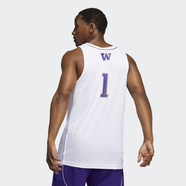Maillot Huskies Ncaa Swingman Blanc Adidas