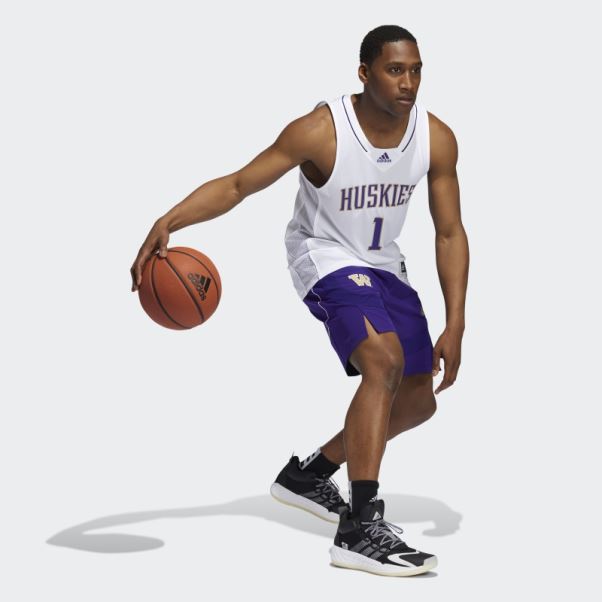 Maillot Huskies Ncaa Swingman Blanc Adidas