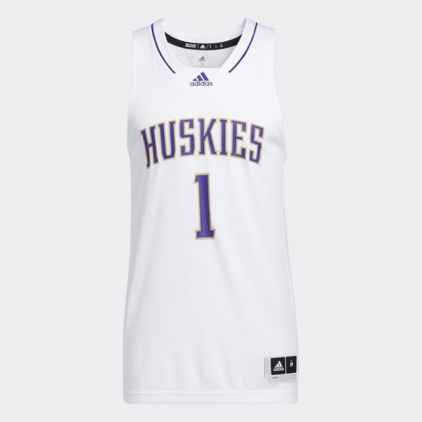 Maillot Huskies Ncaa Swingman Blanc Adidas