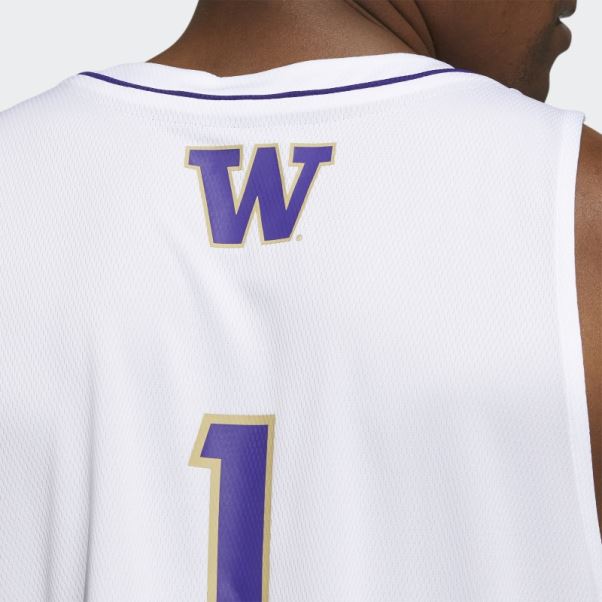 Maillot Huskies Ncaa Swingman Blanc Adidas