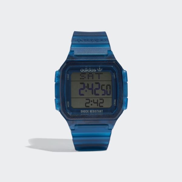 Montre Adidas Digital One Gmt R Bleu Minéral