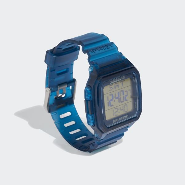 Montre Adidas Digital One Gmt R Bleu Minéral