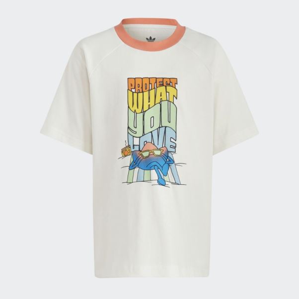 T-shirt Adidas Blanc à Imprimé Graphique