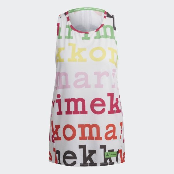 Adidas X Marimekko Débardeur D'entraînement Blanc