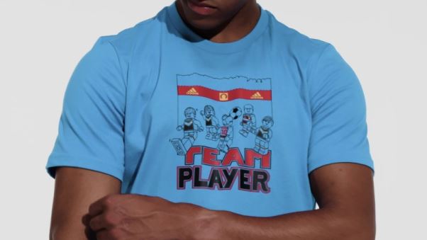 T-shirt Graphique Adidas X Lego Soccer Mode Bleu