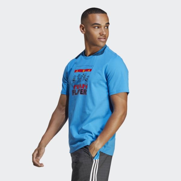 T-shirt Graphique Adidas X Lego Soccer Mode Bleu