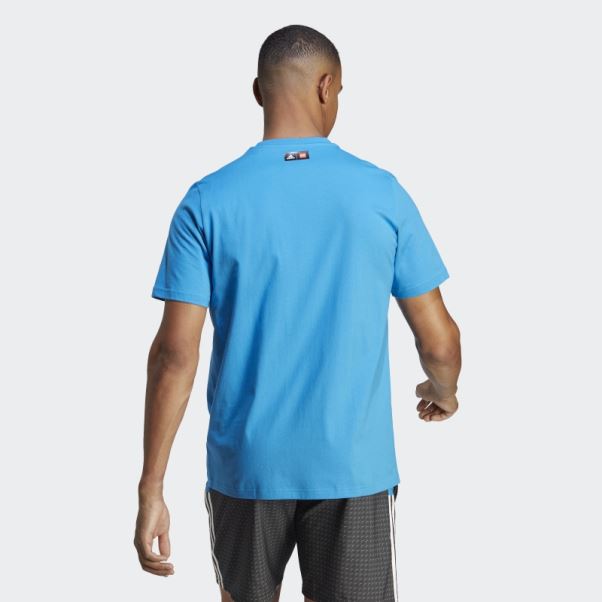 T-shirt Graphique Adidas X Lego Soccer Mode Bleu